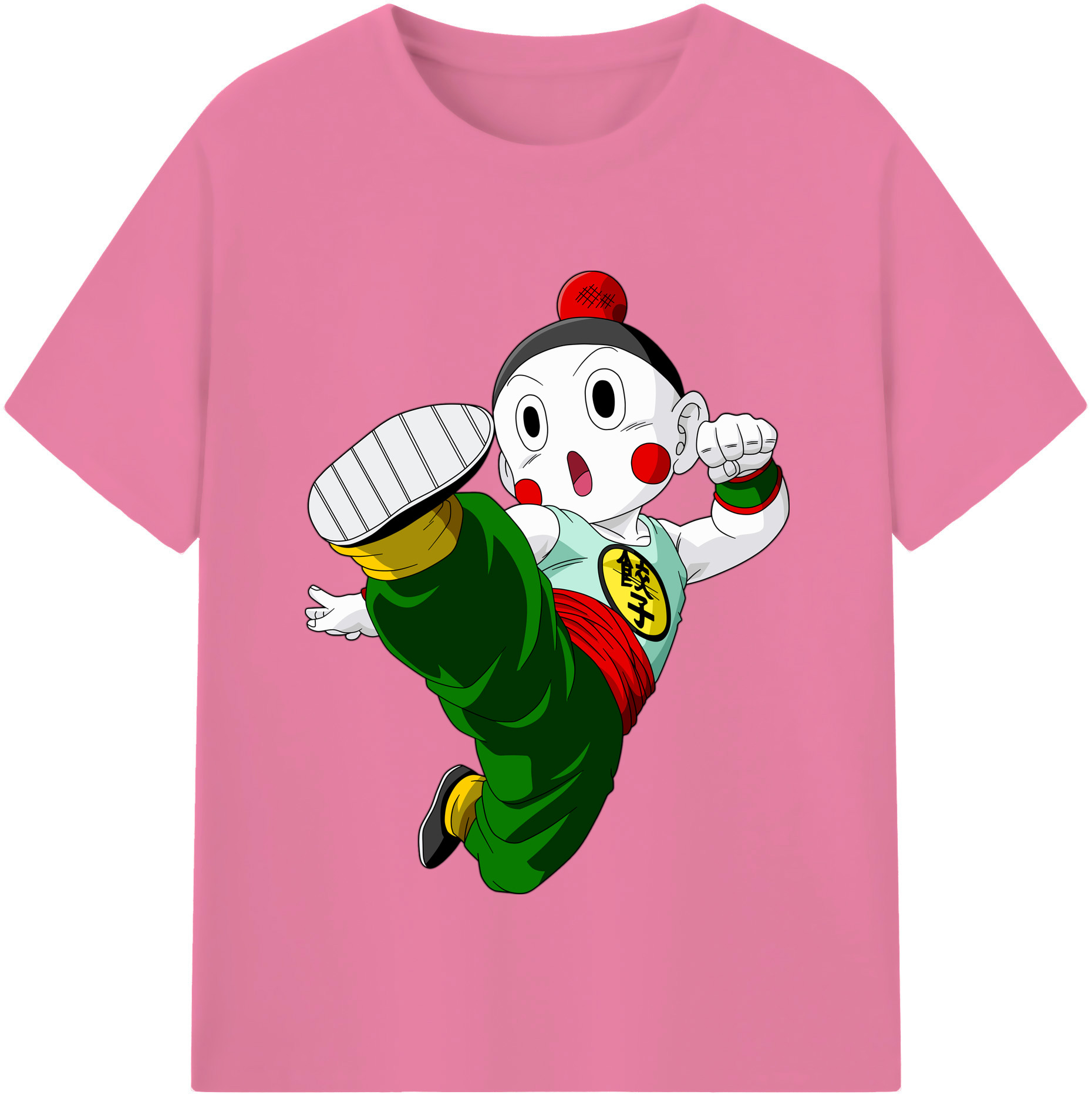 （画像用） ドラゴンボール 餃子（チャオズ）DRAGON BALL Chaoz 綿100％半袖Tシャツ（フロントプリント）